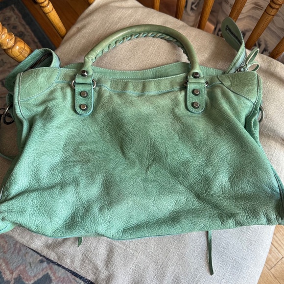 BALENCIAGA S/S 2004 City Bag, Seafoam, Chevre Leather/Pewter HW - Rare, HTF! - Picture 2 of 16